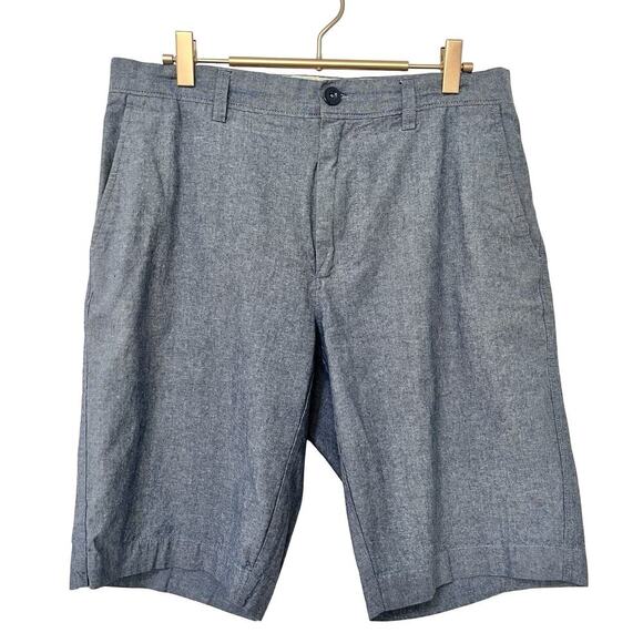 J Crew Men's Cotton Chambray Bermuda Club Shorts Size 30 Blue Vacay Beach Preppy - Picture 1 of 7